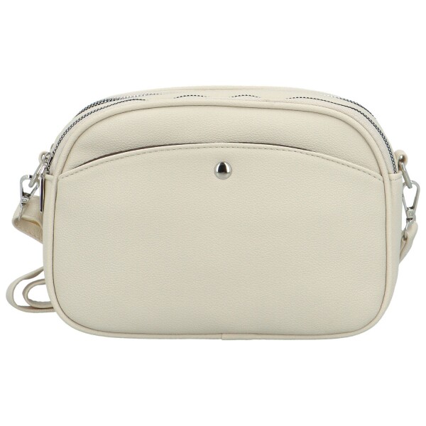 Trendy dámská koženková crossbody kabelka Willa, krémová