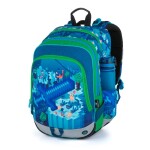 Bagmaster ALFA 21 B školní tříkomorový batoh - kostičky