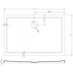 MEXEN - Flow sprchová vanička obdélníková slim 75 x 120, černá mat 46R707512