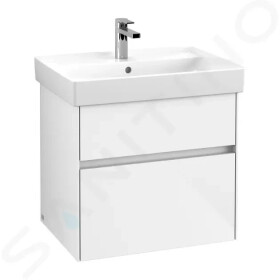 VILLEROY & BOCH - Collaro Umyvadlová skříňka, 604x546x444 mm, 2 zásuvky, Glossy White C00900DH