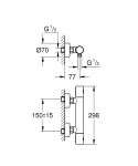 GROHE - Grohtherm 1000 Cosmopolitan Termostatická sprchová baterie M, supersteel 34065DC2