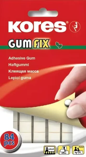 Kores GUMFIX bílá / Lepicí guma / 84 ks / znovupoužitelná (50109020)
