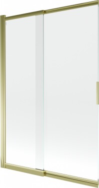 MEXEN - Fox 2-křídlá posuvná vanová zástěna 120 x 150 cm, transparent, zlatá 891-120-002-50-00