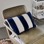 House Doctor Bavlněný povlak na polštář Sono Blue 60 x 40 cm, modrá barva, textil