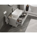 MEXEN/S - Orio koupelnová skříňka pod umyvadlo 100 cm s deskou, 2 zásuvky, šedá mat 91A10-10047-2-BFFC62