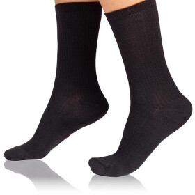Dámské ponožky z modalu FANCY RIB MODAL SOCKS - BELLINDA - černá 39 - 42