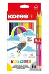 Kores pastelky Kolores SET 14 ks, 12 + 4 barvy