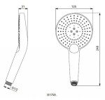 IDEAL STANDARD - Idealrain Evo Jet Sprchová hlavice Circle 13 cm, 3 proudy, chrom B1759AA