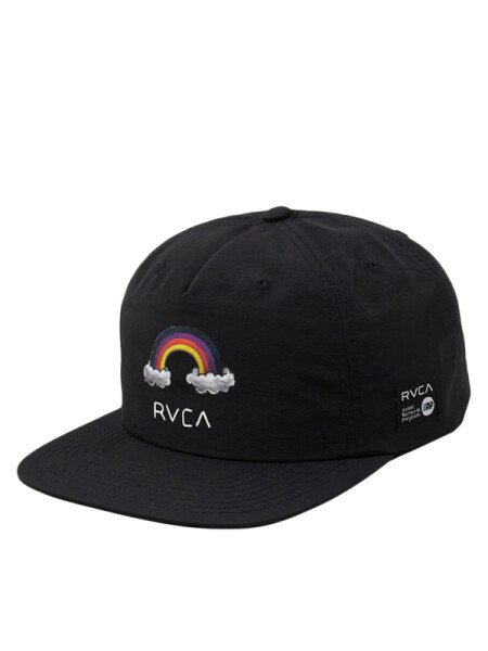 RVCA RAINBOW CONNECTION black pánská kšiltovka s rovným kšiltem