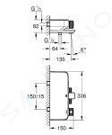 GROHE - Grohtherm SmartControl Termostatická vanová baterie, chrom 34718000