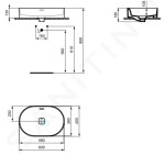 IDEAL STANDARD - Strada II Umyvadlo s přepadem 600x400 mm, bílá T360401