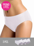 3PACK- Kalhotky klasické bezešvé Slip midi Intimidea Barva: Bilá/Černá/Béžová, Velikost M/L