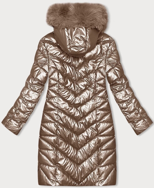 Prošívaná dámská zimní bunda ve velbloudí barvě J Style (16M9100-84) odstíny hnědé S (36)