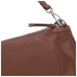 Trendy dámská kožená kabelka na rameno Annisa, tmavě hnědá