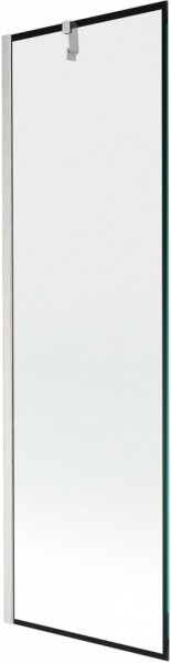 MEXEN/S - Next vanová zástěna FIX 60 x 150, černá vzor, nikl kartáčovaná 895-060-000-00-70-97