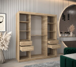 Šatní skříň Abi Y0 Barva korpusu: Dub artisan, Rozměry: 120 cm, Dveře: Černá