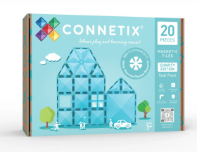 Connetix Connetix Tiles - Magnetická Stavebnice Limitovaná tyrkysová edice 20 ks