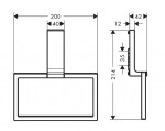 AXOR - Universal Rectangular Držák ručníku, chrom 42623000