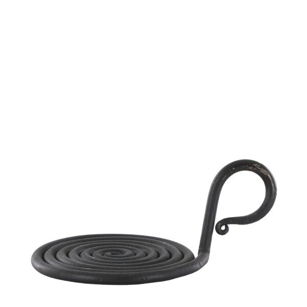 Chic Antique Kovový sívcen Antique Black Ø 10 cm, černá barva, kov