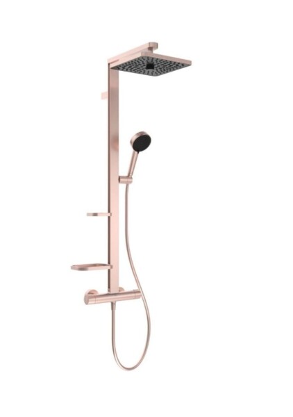 IDEAL STANDARD - Ceratherm ALU+ Sprchový set s termostatem, 26x26 cm, 2 proudy, rosé BE210RO