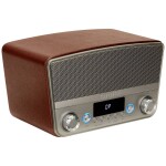 Aiwa BSTU-750BR stolní rádio FM AUX, Bluetooth, USB červená