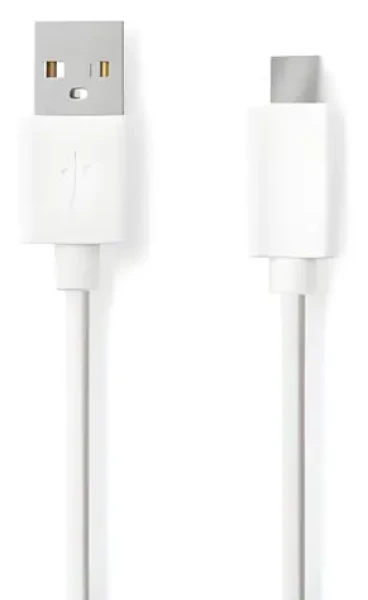 Nedis USB-A - USB-C bílá / Datový kabel / USB 2.0 / 15 W / 480 Mbps / 0,5 m (CCGL60600WT05)
