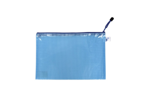 Obálka se zipem síťovaná A5 modrá - 5ks