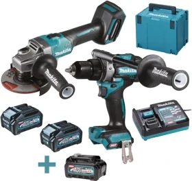 Makita DK0124G201 / Aku vrtačka + Aku Úhlová bruska / 40V / 2x 4Ah / kufr (DK0124G201)