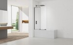 Vanová zástěna SAT Walk-In Xmotion 150x117,5 cm černá SATWIXMVZ150C SATWIXMVZ150C
