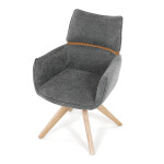 Jídelní židle, šedá, látka, DCH-D1348 GREY2