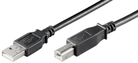 MicroConnect kabel USB2.0 A (M) - USB2.0 B (M) 0.5m černá / 480Mbit/s (USBAB05B)