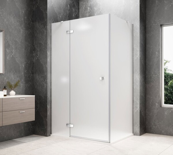 POLYSAN - GLOBE CHROME obdélníkový sprchový kout 1000x800, matné sklo, levé GB1010-3215MLC
