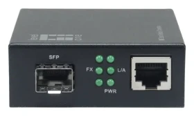 LevelOne GVM-2000 černá / Media konvertor / RJ45/SFP / 1000 Mbit/s / VLAN / Webový management (GVM-2000)