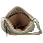 Trendy dámská koženková crossbody kabelka Skyler, krémová