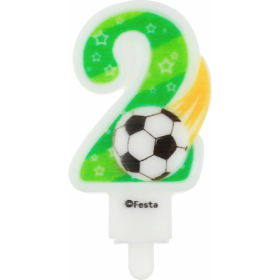 Svíčky na dort číslice 2 fotbal 7,8cm - Godan