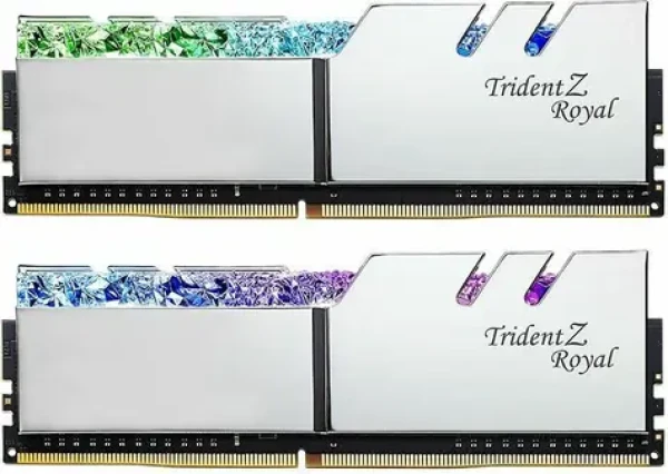 G.Skill Trident Z Royal Silver 64GB (2x32GB) 4000 MHz / DDR4 / CL18-22-22-42 / 1.4V / XMP 2.0 / LED podsvícení (F4-4000C18D-64GTRS)