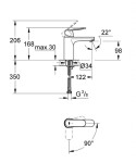 GROHE - Eurosmart Cosmopolitan Páková umyvadlová baterie ES, chrom 2339800E