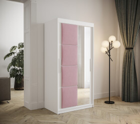 Šatní skříň Abi Tapi Barva korpusu: Bílá, Rozměry: 120 cm, Dveře: Manila 9