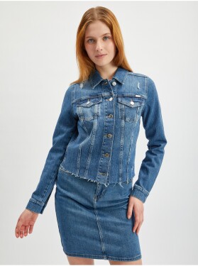 Orsay Modrá dámská džínová bunda Dámské
