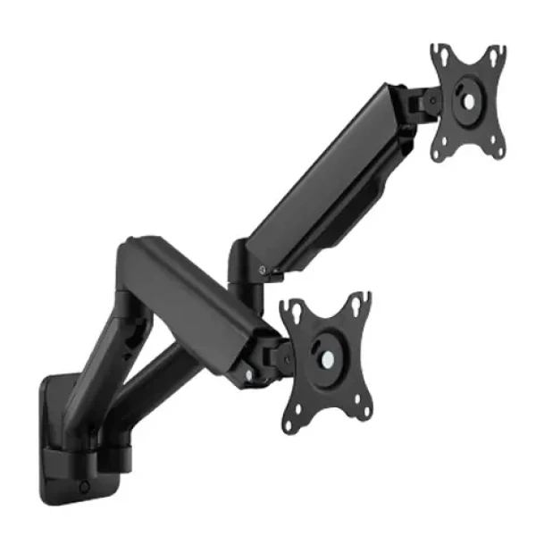 Brateck LDA32-114E / Dvouramenný nástěnný držák pro max. monitor 32' / mechanická pružina (BRLDA32114E)