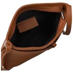 Módní dámská kožená crossbody kabelka Ofelie, koňaková