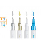 Dekorativní popisovače PILOT Pintor F, sada 4ks + vánoční visačky 10ks