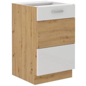Spodní skříňka pod dřez Artisan 50 ZL 1F BB Barva korpusu: Dub artisan, Barva dvířek: Bílý lesk