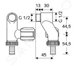 SCHELL - Comfort Vedlejší připojovací ventil se zpětnou klapkou, chrom 033160699