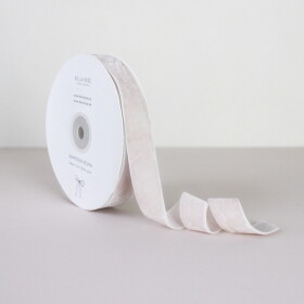 Bella Rose Sametová stuha 2 cm – Taupe (10 m), béžová barva, textil