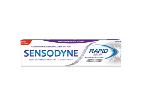 Sensodyne Rapid Relief Whitening zubní pasta s fluoridem 75 ml