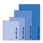 KELA Koupelnová předložka Ombre 65x55 cm polyester modrá KL-23568