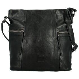 Trendy dámská koženková crossbody kabelka Nanya, černá A