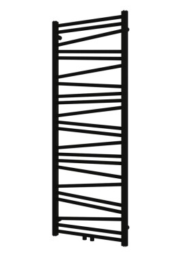 Radiátor kombinovaný SAT Lilon 133,5x50 cm černá matná SATRALI1335500SBL SATRALI1335500SBL