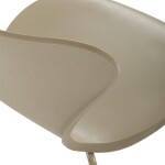 Židle jídelní, cappucino plast, čtyřnohá kovová podnož